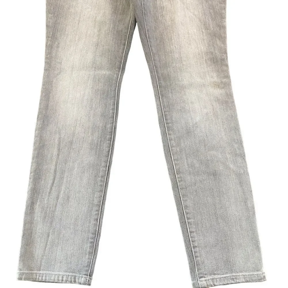 Michael Kors size 8 jeans silver gray zipper pockets skinny